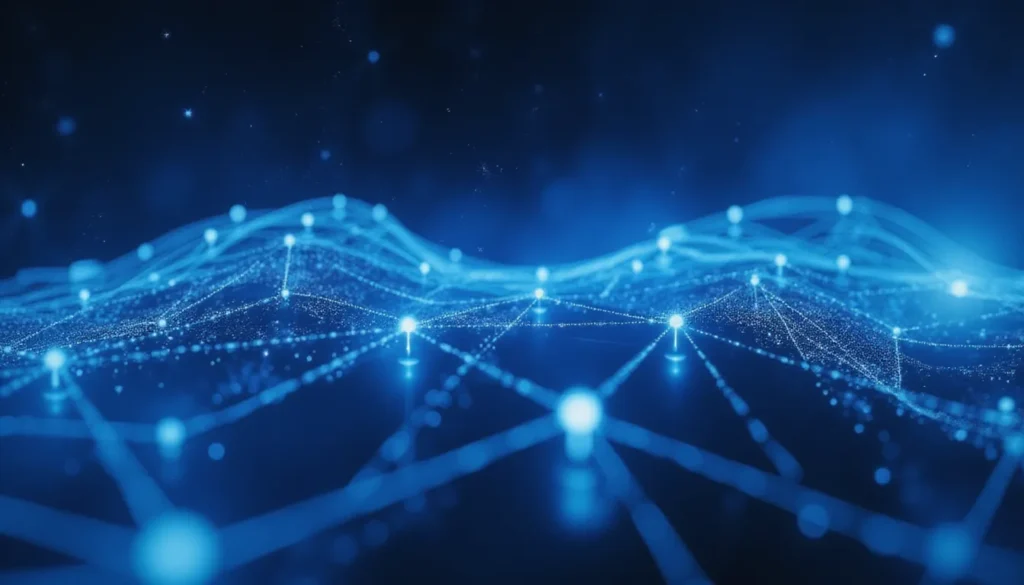 Futuristic AI workspace illustrating Git to Xet storage evolution for business automation and machine learning workflows