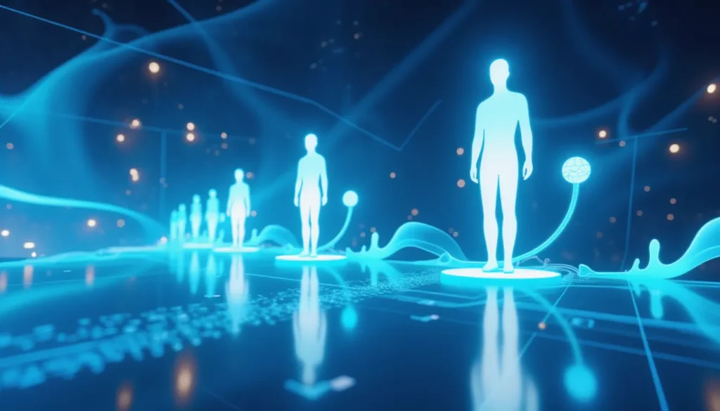 Futuristic AI workspace visualizing Gradio MCP server powering intelligent shopping automation with virtual try-on, LLMs, and Python