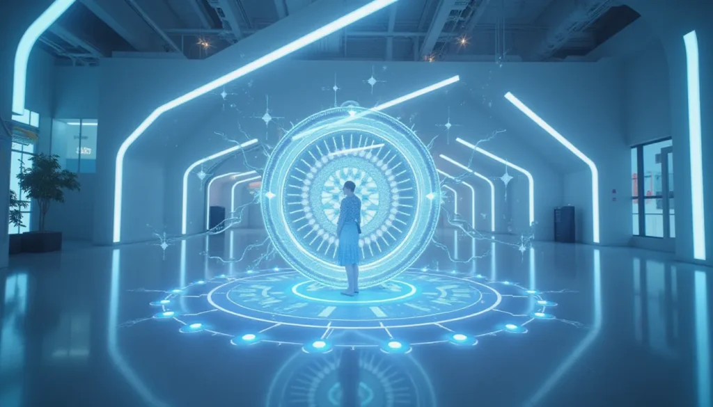 Futuristic abstract visualization of AI automation using reinforcement learning and symbolic logic in a minimal workspace, inspired by Kimina Prover RL training architecture