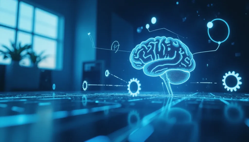 Futuristic AI automation concept with glowing neural nodes and modular dataset flows, illustrating SyGra framework for multilingual LLM datasets